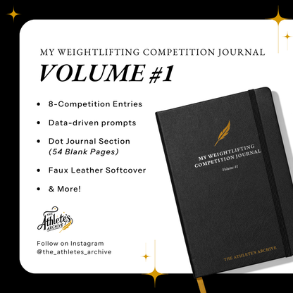 PREORDER - My Weightlifting Competition Journal - Volume 1